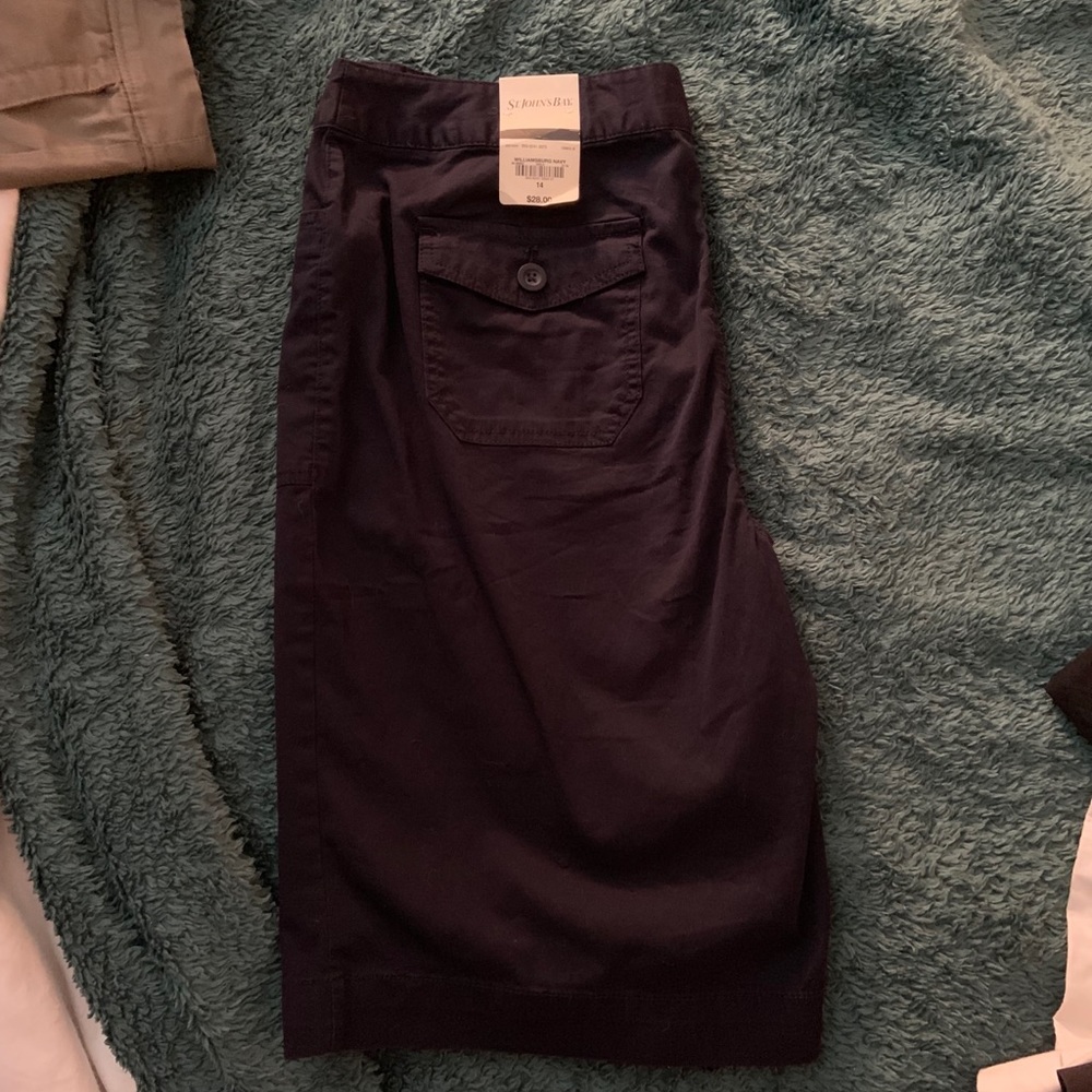 Navy blue Bermuda shorts